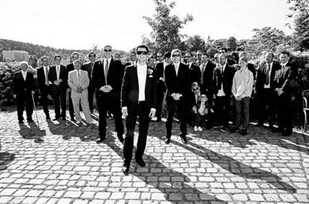 Hochzeitsbild Zwiefalten Gruppenbild mit Bräutigam
